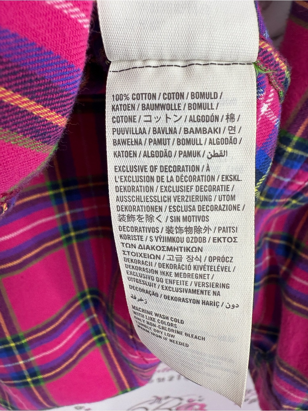 Abercrombie & Fitch Hot Pink Plaid Flannel Shirt - Picture 9 of 10
